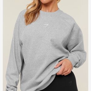 Gymshark Training Oversized Fleece Gray Women's Crewneck Sweatshirt